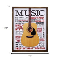 Contemporary Acoustic Guitar Framed Wall Art