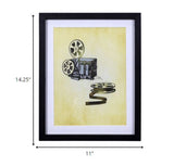 Contemporary Movie Projector and Film Framed Wall Art