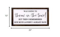 Throw In The Towel Framed Wall Art