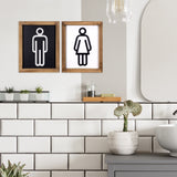 Set of Two His and Hers Bathroom Wall Art