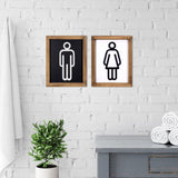 Set of Two His and Hers Bathroom Wall Art