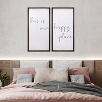 Two Piece This Is Our Happy Place Wall Art
