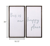Two Piece This Is Our Happy Place Wall Art