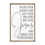Jesus and Germs Are Everywhere Framed Wall Art