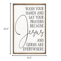 Jesus and Germs Are Everywhere Framed Wall Art