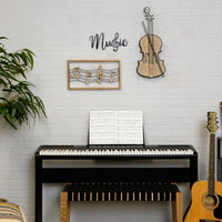 Framed Music Notes Wall Art