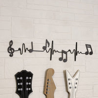 Black Metal Sound Wave Wall Décor