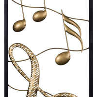 Set of Two Gold and Black Musical Frames