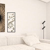 Set of Two Gold and Black Musical Frames
