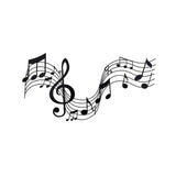 Black Metal Flowing Musical Bars Décor Piece