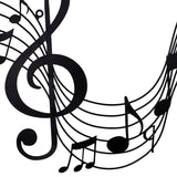 Black Metal Flowing Musical Bars Décor Piece