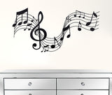 Black Metal Flowing Musical Bars Décor Piece