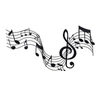 Black Metal Flowing Musical Bars Décor Piece