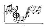 Black Metal Flowing Musical Bars Décor Piece
