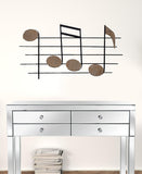 Wood and Metal Musical Notes Wall Décor
