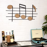 Wood and Metal Musical Notes Wall Décor