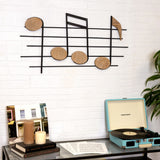 Wood and Metal Musical Notes Wall Décor