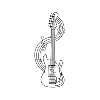Black Metal Electric Guitar Wall Décor