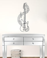 Black Metal Electric Guitar Wall Décor