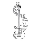 Black Metal Electric Guitar Wall Décor