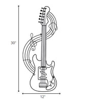 Black Metal Electric Guitar Wall Décor