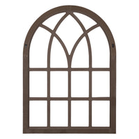 White Distressed Window Pane Wall Mirror