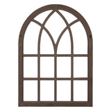 White Distressed Window Pane Wall Mirror