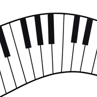 Black Metal Piano Keys Wall Décor