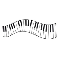 Black Metal Piano Keys Wall Décor