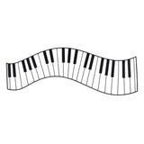 Black Metal Piano Keys Wall Décor
