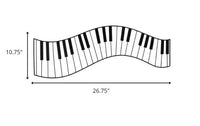 Black Metal Piano Keys Wall Décor