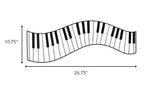 Black Metal Piano Keys Wall Décor