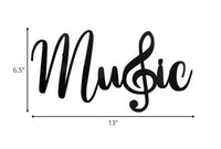 Black Metal Music Wall Décor