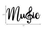 Black Metal Music Wall Décor