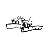 Black Metal Movie Popcorn and Drink Wall Décor