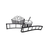 Black Metal Movie Popcorn and Drink Wall Décor