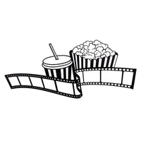 Black Metal Movie Popcorn and Drink Wall Décor
