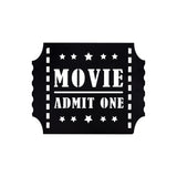 Black Metal Movie Ticket Admit One Wall Art