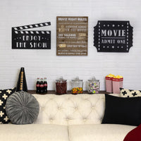 Black Metal Enjoy The Show Clapboard Wall Art