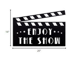 Black Metal Enjoy The Show Clapboard Wall Art