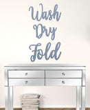 Gray Metal Wash Dry Fold Wall Sign