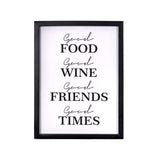 Good Food Good Times Framed Wall Art