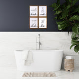 Set of Four Bathroom Themed Wall Art