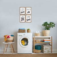 Set of Four Laundry Themed Wall Art