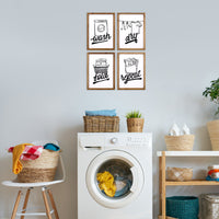 Set of Four Laundry Themed Wall Art