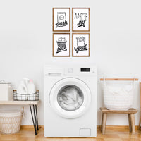 Set of Four Laundry Themed Wall Art