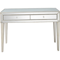 Silver Beaded Mirror and Console Table