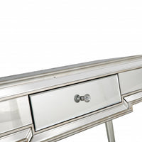 Silver Leaf Antiqued Console Table