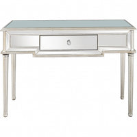 Silver Leaf Antiqued Mirror and Console Table