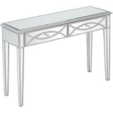 Silver Glass Mirror Console Table
